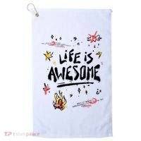Life Is Awesome Rockstar Golf Towel thumb 0