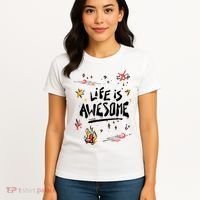 Life Is Awesome Rockstar Women's T-Shirt thumb 4