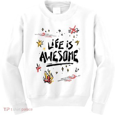 Life Is Awesome Rockstar Kids Sweatshirt