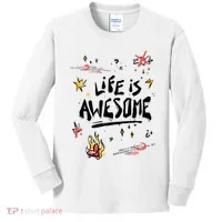 Life Is Awesome Rockstar Kids Long Sleeve Shirt thumb 0