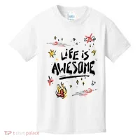 Life Is Awesome Rockstar Kids T-Shirt thumb 0