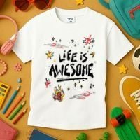 Life Is Awesome Rockstar Kids T-Shirt thumb 3