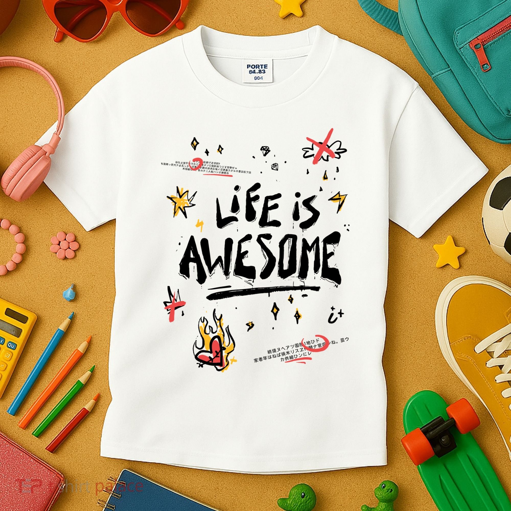 Life Is Awesome Rockstar Kids T-Shirt