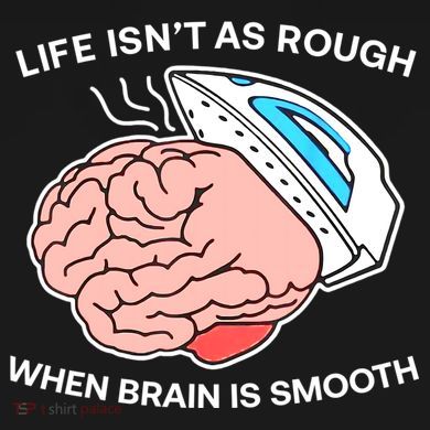 Life Isn’t As Rough When Brain Is Smooth Flat Bill Trucker Hat