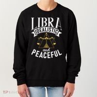 Libra Idealistic And Peaceful Zodiac Astronomy Nature Lover Women's Sweatshirt thumb 0