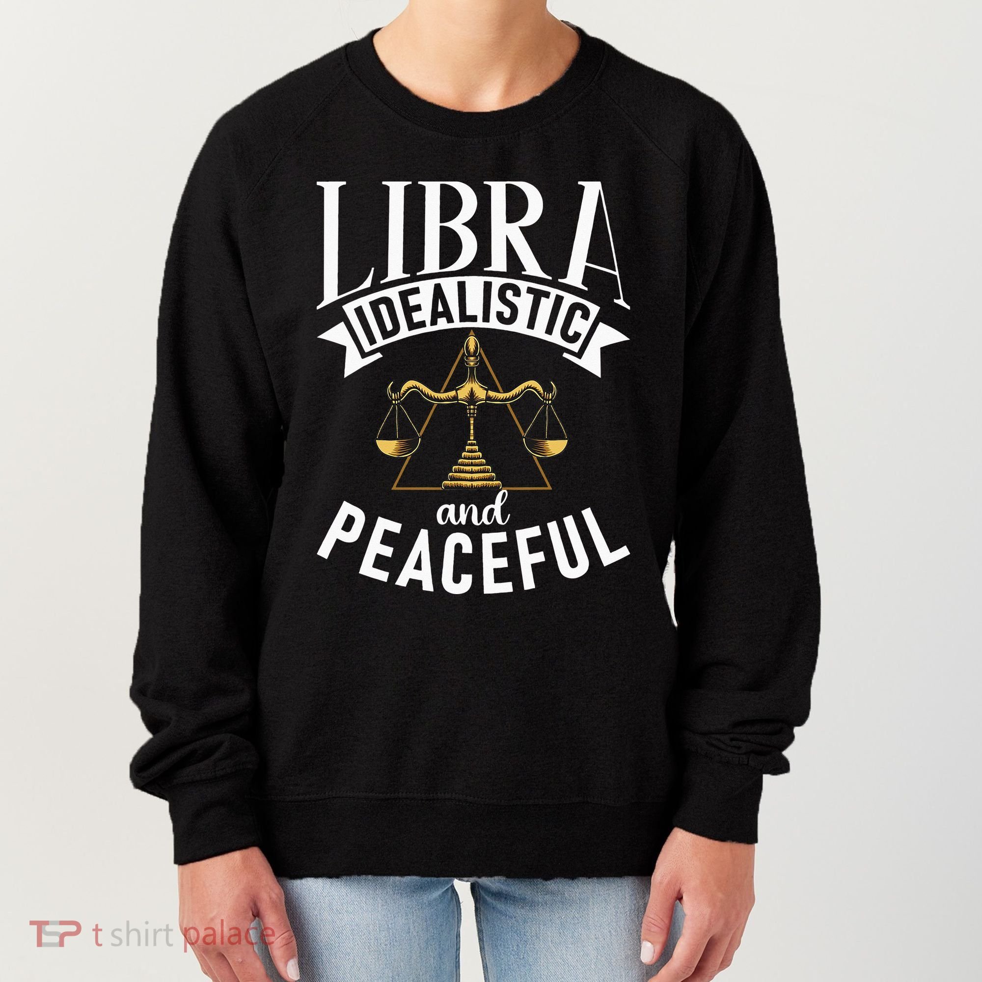 Libra Idealistic And Peaceful Zodiac Astronomy Nature Lover Women's Sweatshirt
