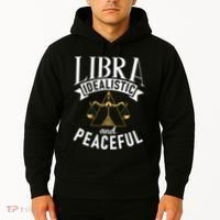 Libra Idealistic And Peaceful Zodiac Astronomy Nature Lover Hoodie thumb 2
