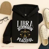 Libra Idealistic And Peaceful Zodiac Astronomy Nature Lover Hoodie thumb 4