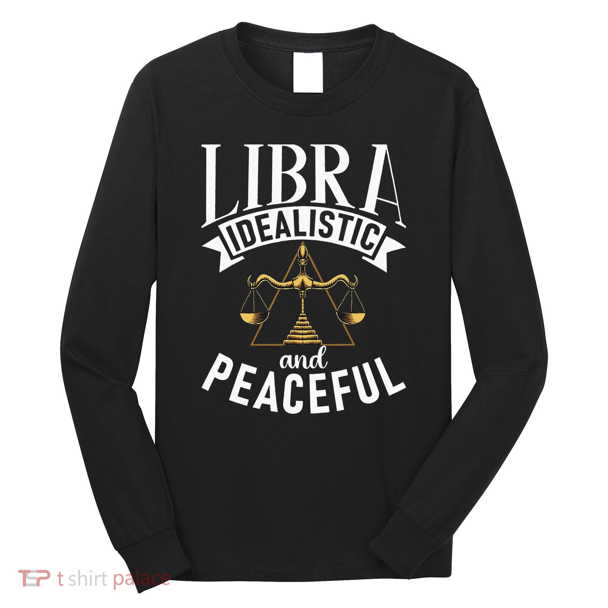 Libra Idealistic And Peaceful Zodiac Astronomy Nature Lover Long Sleeve Shirt