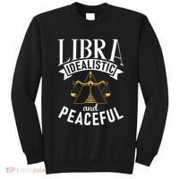 Libra Idealistic And Peaceful Zodiac Astronomy Nature Lover Sweatshirt thumb 0