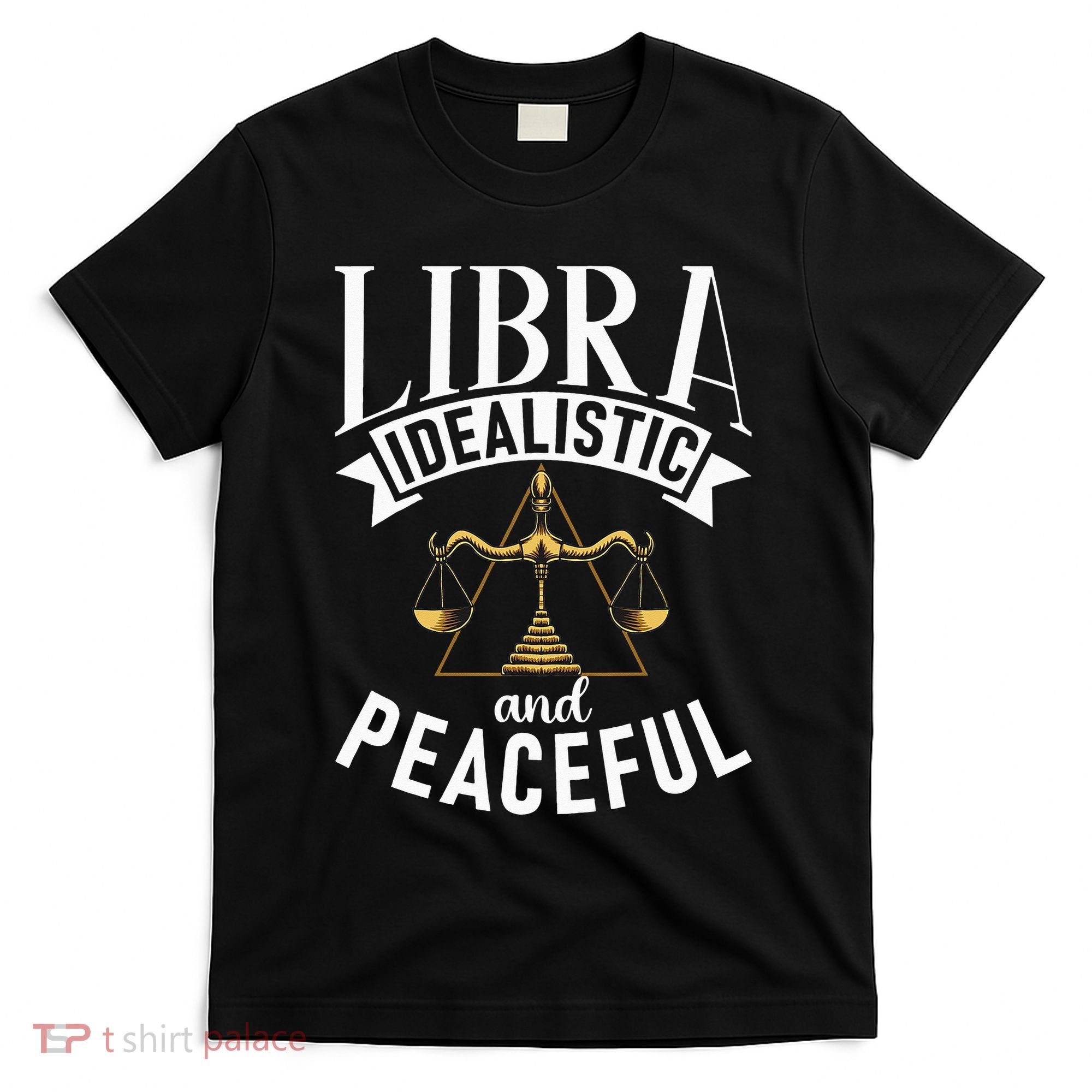 Libra Idealistic And Peaceful Zodiac Astronomy Nature Lover T-Shirt