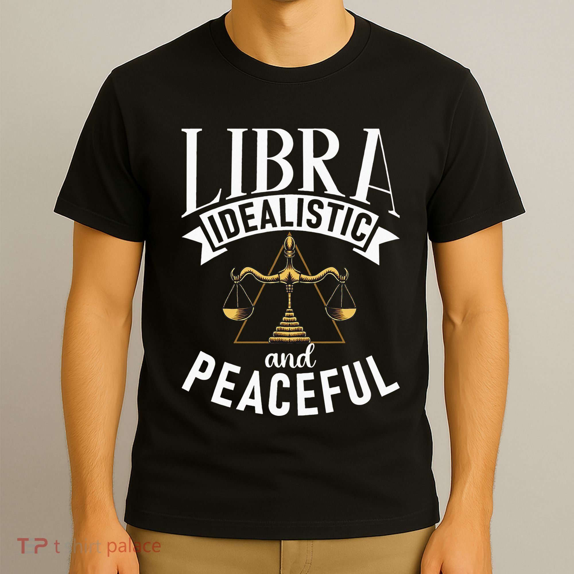 Libra Idealistic And Peaceful Zodiac Astronomy Nature Lover T-Shirt
