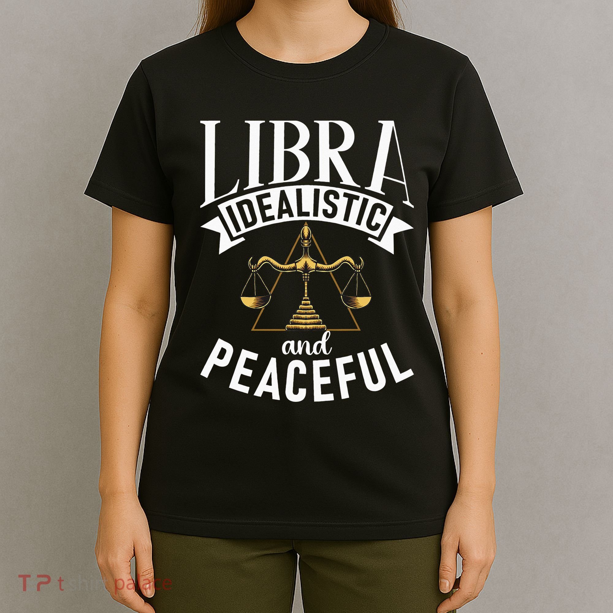 Libra Idealistic And Peaceful Zodiac Astronomy Nature Lover T-Shirt