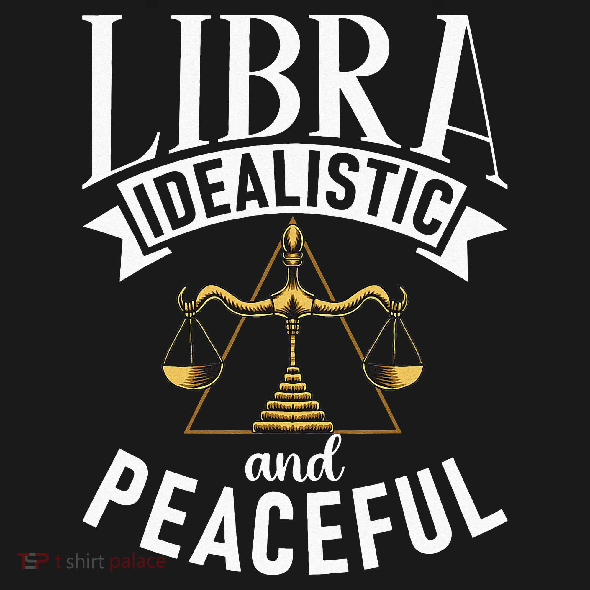 Libra Idealistic And Peaceful Zodiac Astronomy Nature Lover T-Shirt