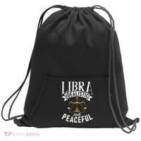 Libra Idealistic And Peaceful Zodiac Astronomy Nature Lover Sweatshirt Cinch Pack Bag thumb 0