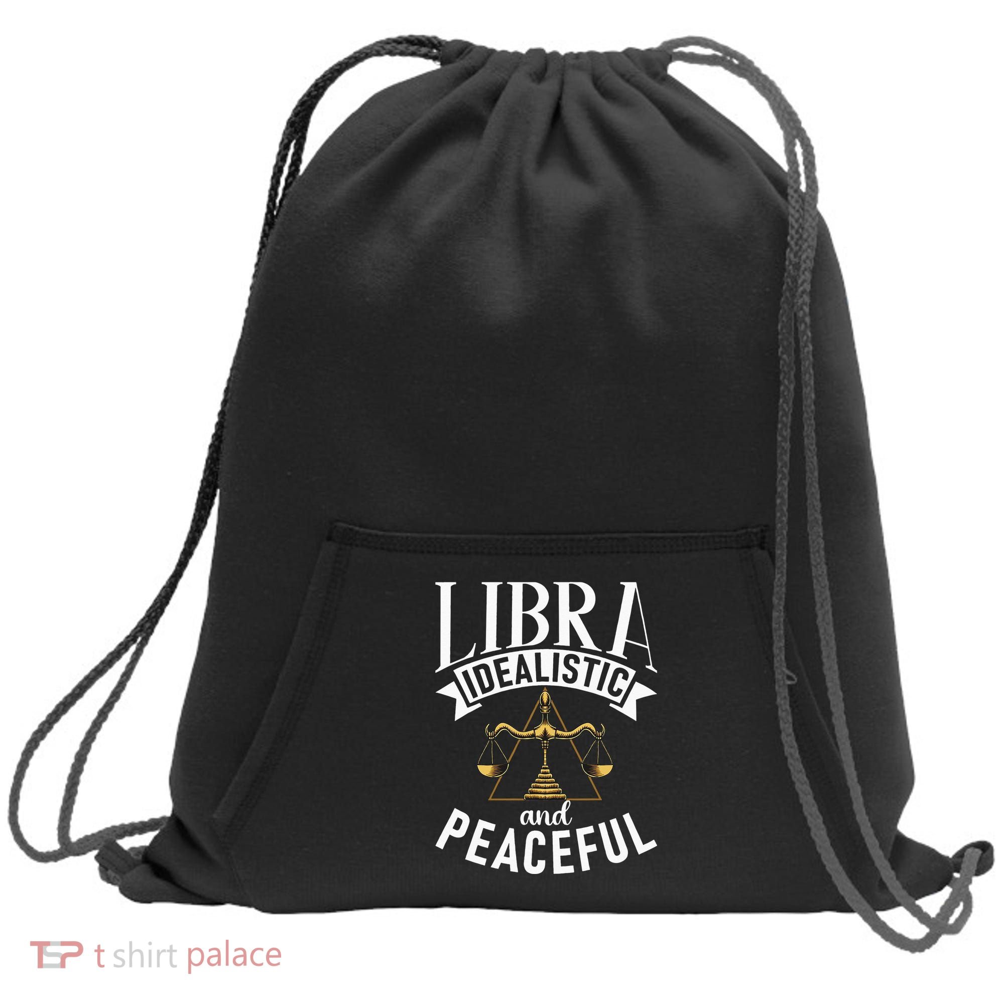 Libra Idealistic And Peaceful Zodiac Astronomy Nature Lover Sweatshirt Cinch Pack Bag