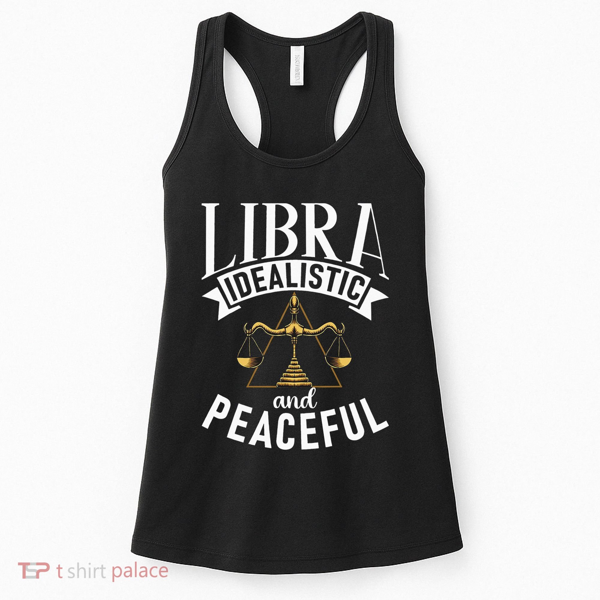 Libra Idealistic And Peaceful Zodiac Astronomy Nature Lover Women's Tank Top