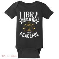 Libra Idealistic And Peaceful Zodiac Astronomy Nature Lover Baby Bodysuit thumb 0