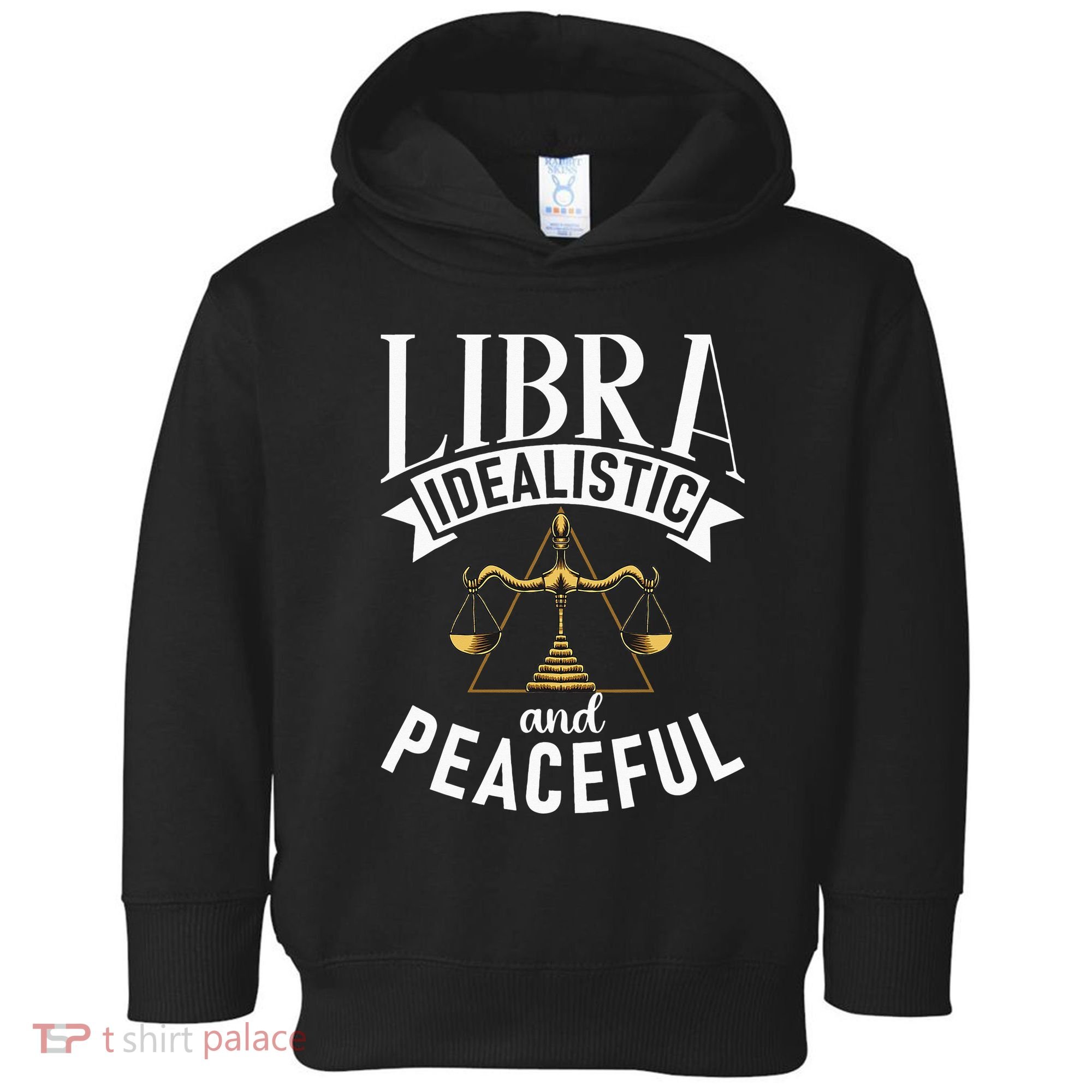 Libra Idealistic And Peaceful Zodiac Astronomy Nature Lover Toddler Hoodie