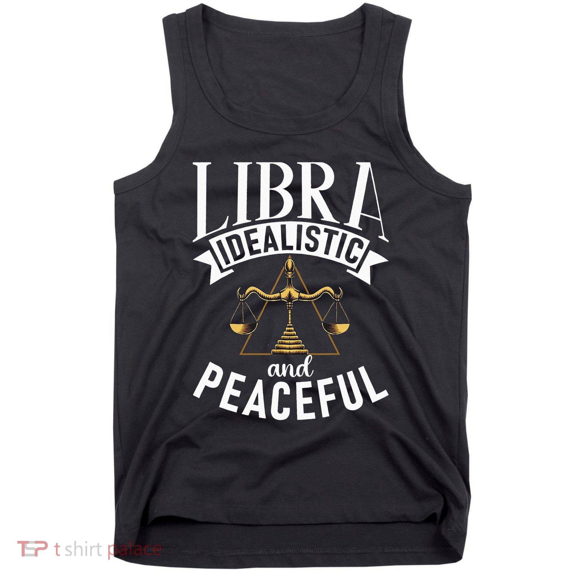 Libra Idealistic And Peaceful Zodiac Astronomy Nature Lover Tank Top