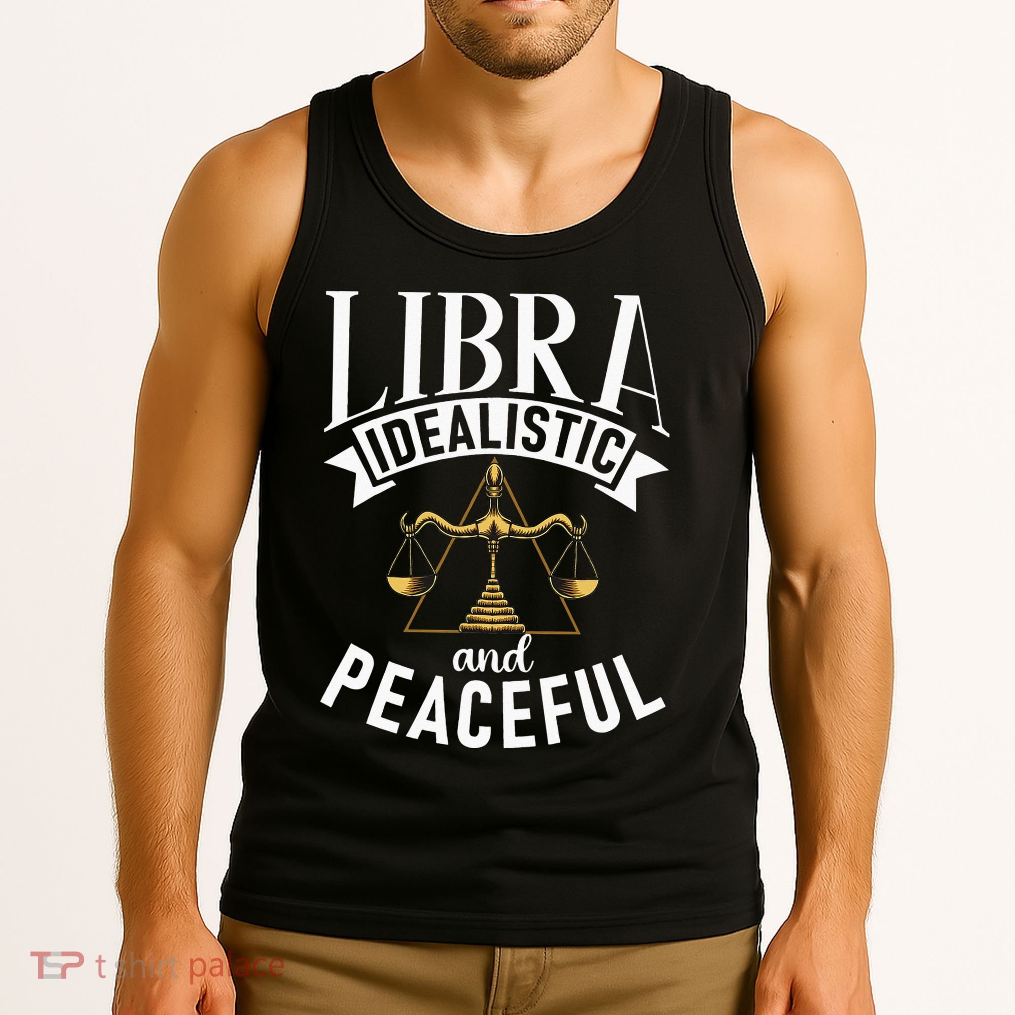 Libra Idealistic And Peaceful Zodiac Astronomy Nature Lover Tank Top