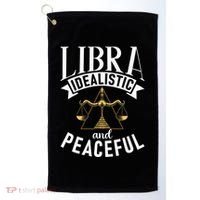Libra Idealistic And Peaceful Zodiac Astronomy Nature Lover Golf Towel thumb 0