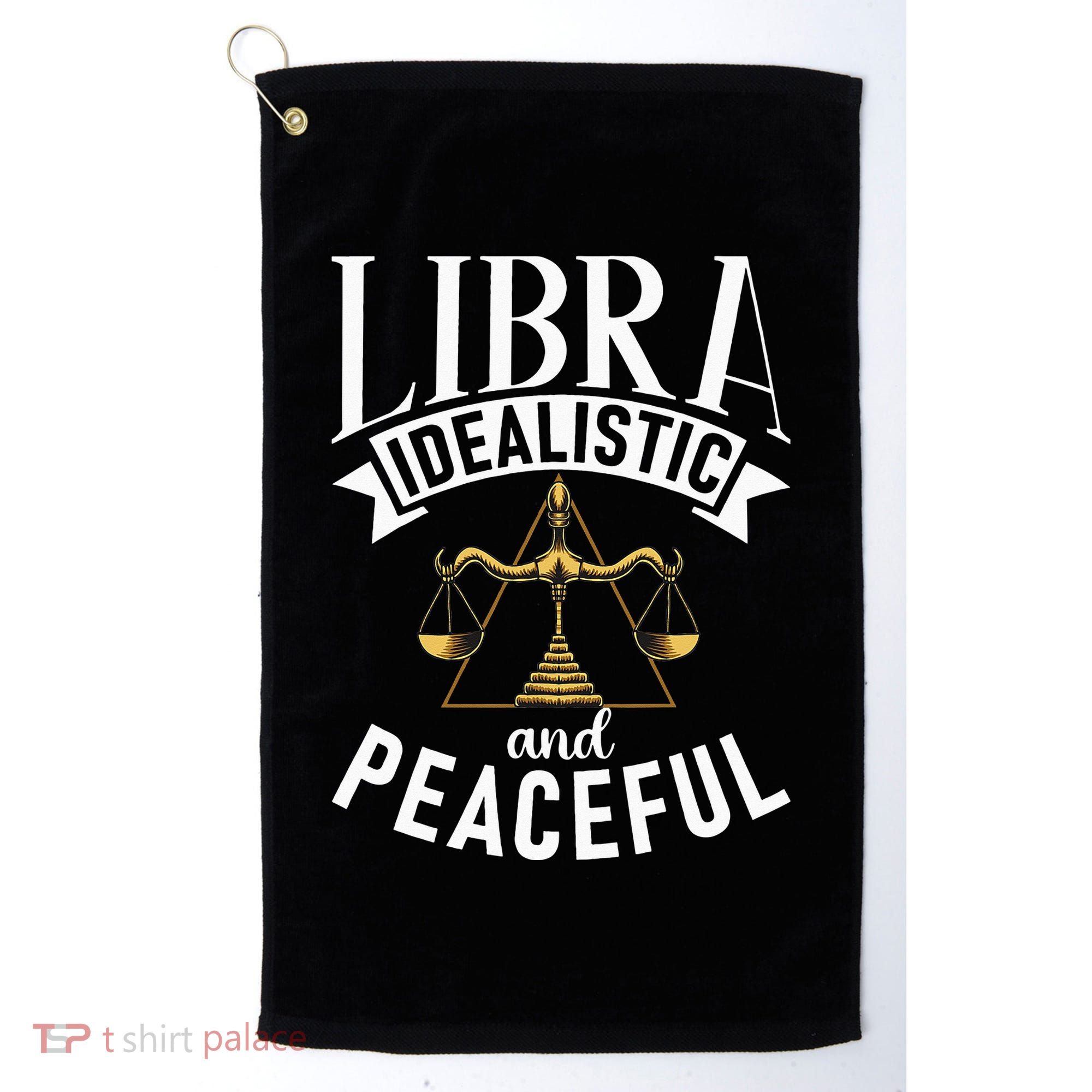 Libra Idealistic And Peaceful Zodiac Astronomy Nature Lover Golf Towel