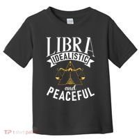 Libra Idealistic And Peaceful Zodiac Astronomy Nature Lover Toddler T-Shirt thumb 0