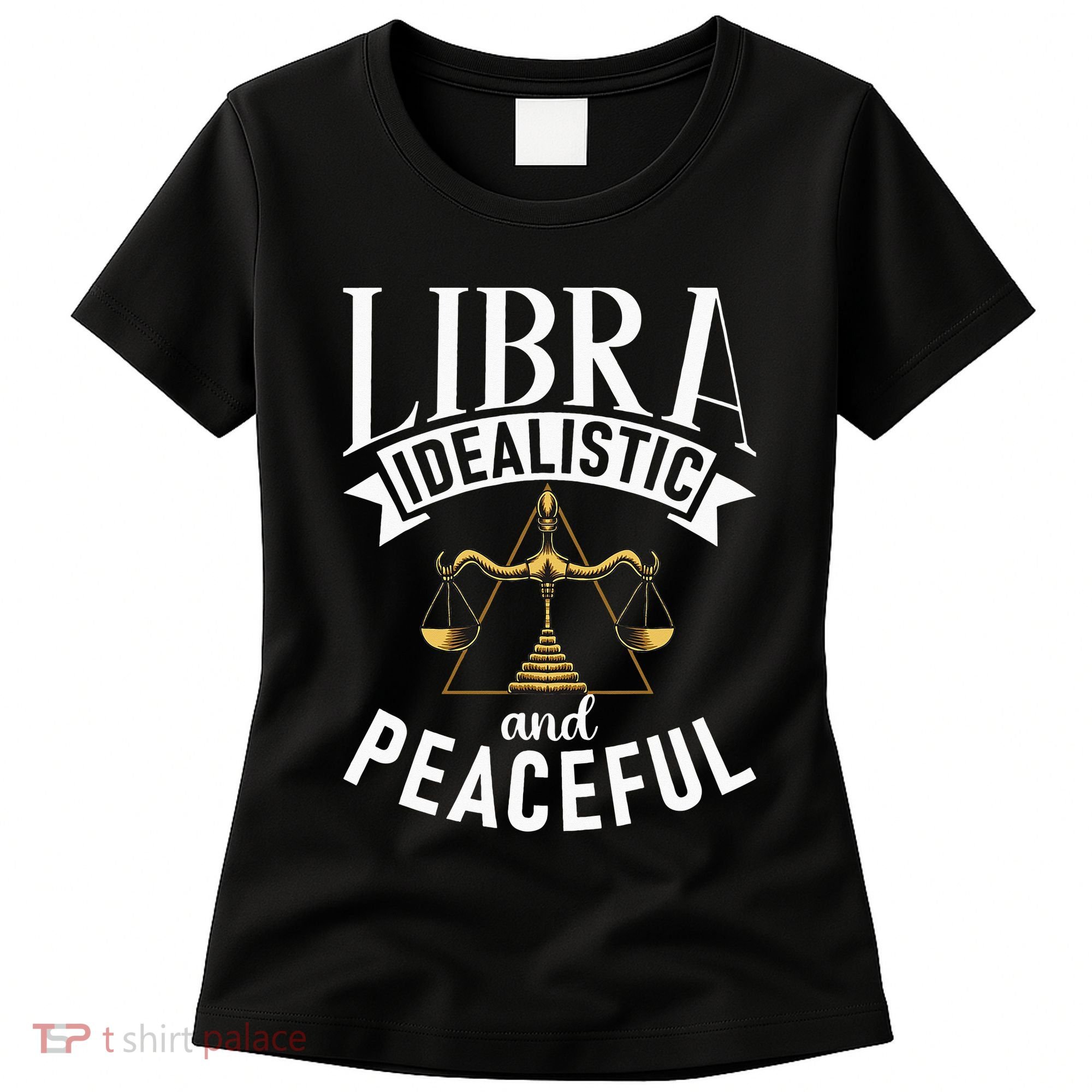 Libra Idealistic And Peaceful Zodiac Astronomy Nature Lover Women's T-Shirt