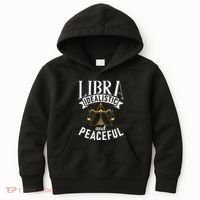 Libra Idealistic And Peaceful Zodiac Astronomy Nature Lover Kids Hoodie thumb 0