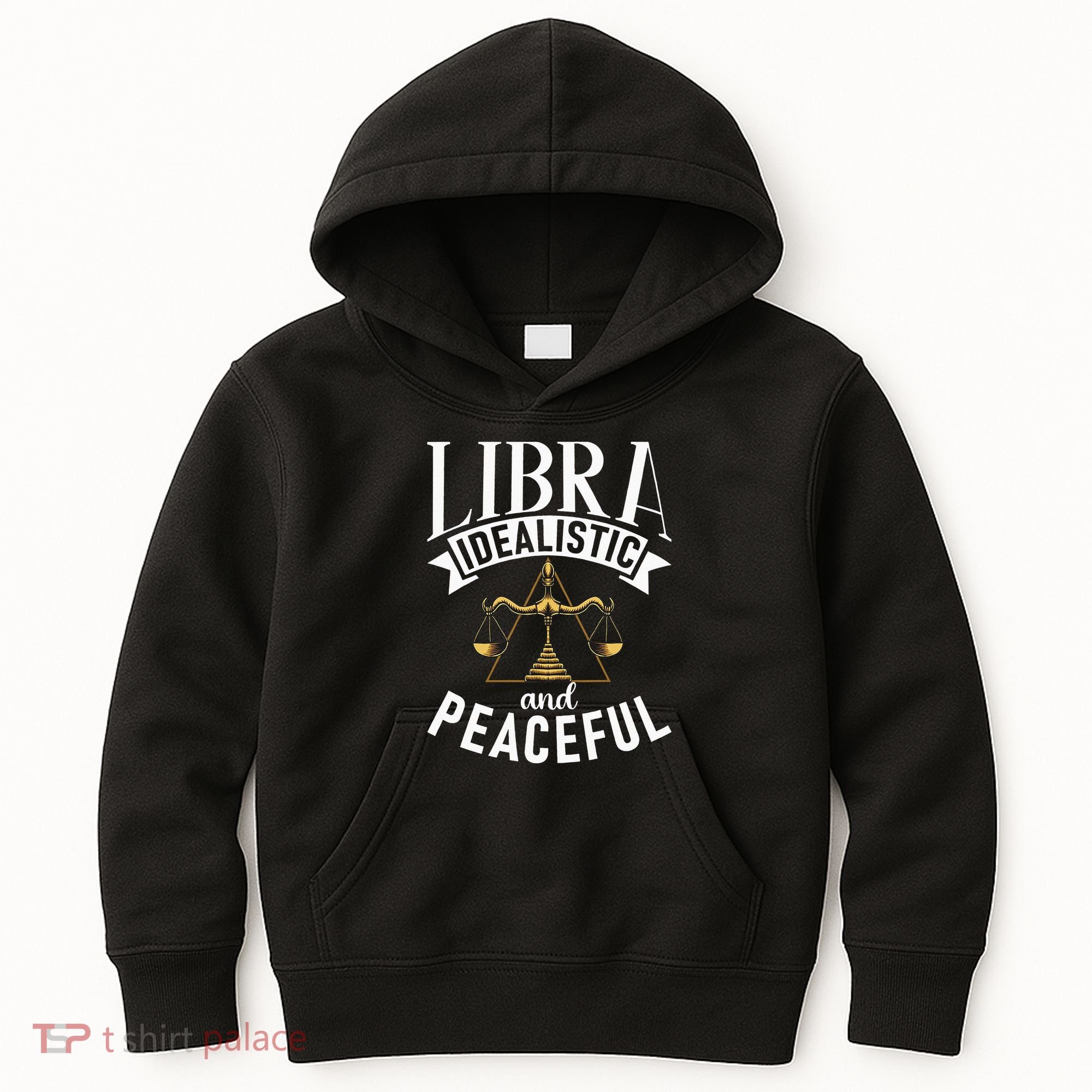 Libra Idealistic And Peaceful Zodiac Astronomy Nature Lover Kids Hoodie