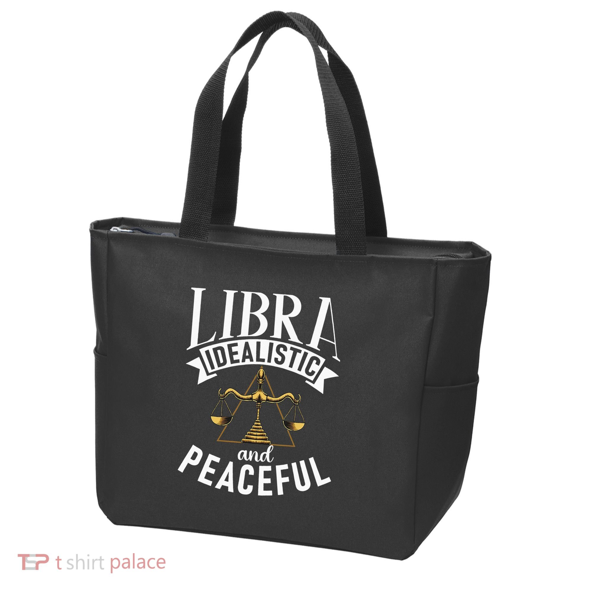 Libra Idealistic And Peaceful Zodiac Astronomy Nature Lover Tote Bag