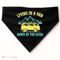 Living In A Van Down By The River USA-Made Doggie Bandana thumb 0