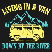 Living In A Van Down By The River USA-Made Doggie Bandana thumb 2