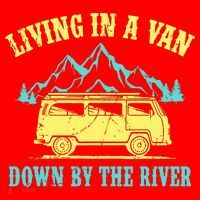 Living In A Van Down By The River Santa Hat thumb 1