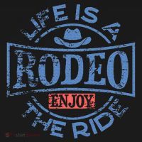 Life Is A Rodeo Bull Fighter Cowboy Longhorn Bull Riding Women's Tank Top thumb 5