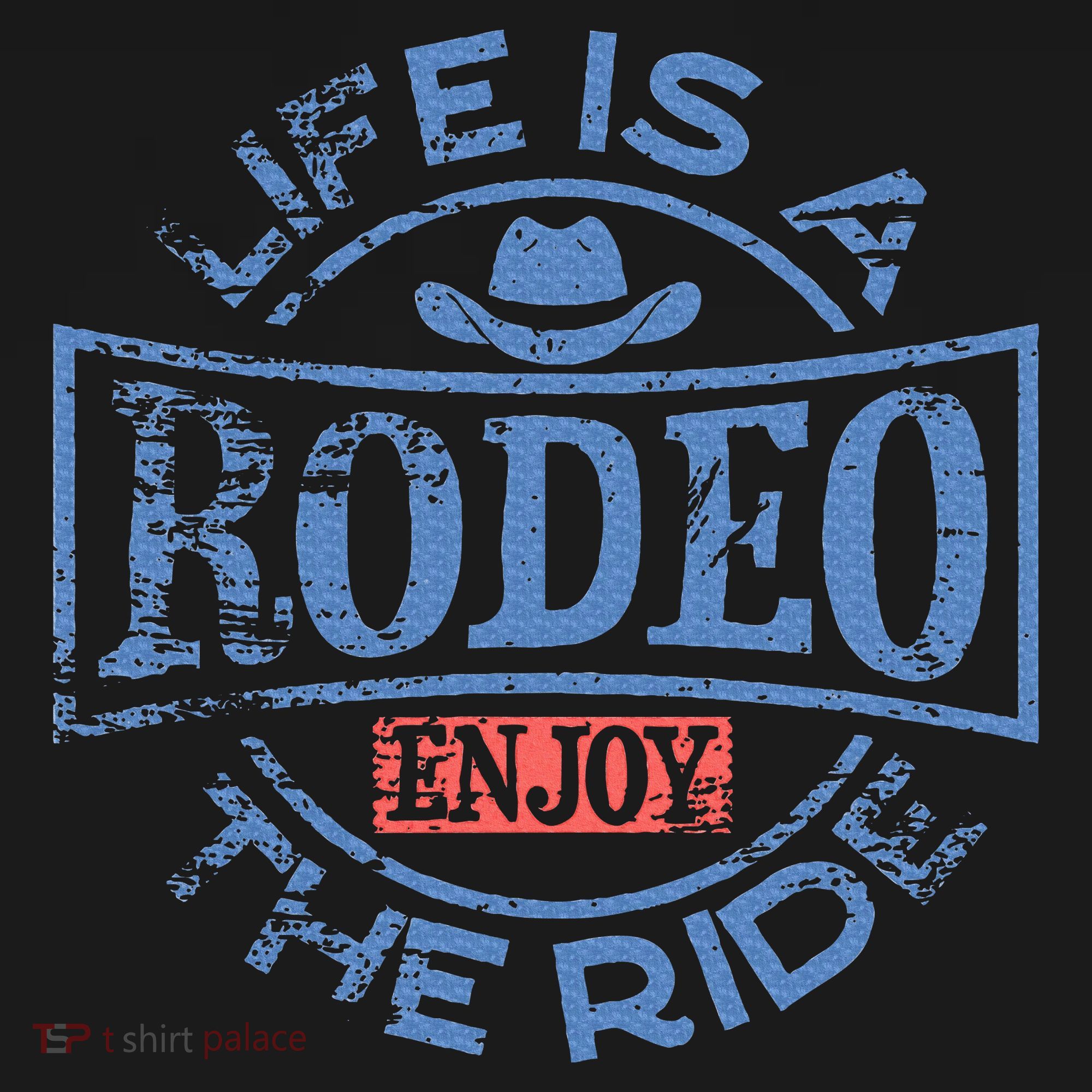 Life Is A Rodeo Bull Fighter Cowboy Longhorn Bull Riding Women's Tank Top