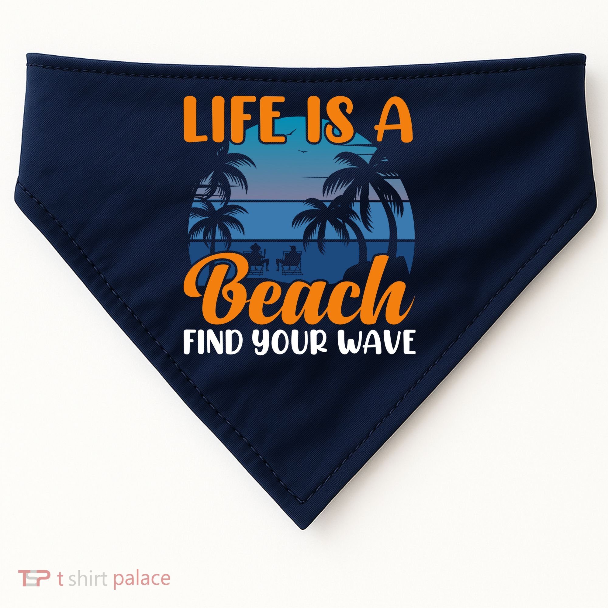 Life Is A Beach USA-Made Doggie Bandana