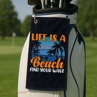 Life Is A Beach Golf Towel thumb 2
