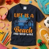 Life Is A Beach Kids T-Shirt thumb 3
