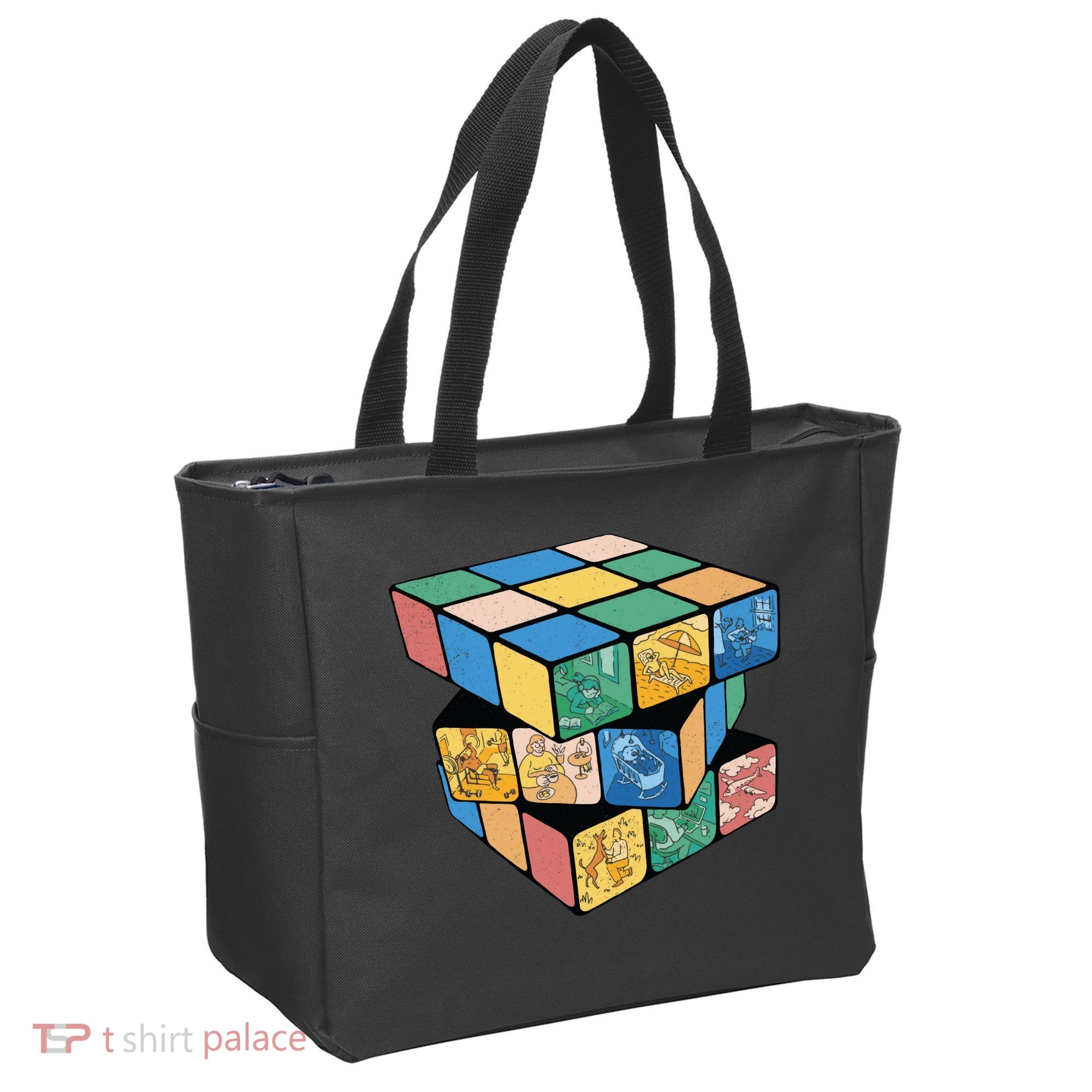 Life In A Playing Cube Tote Bag