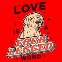 Love Is A Four Legged Word Santa Hat thumb 1