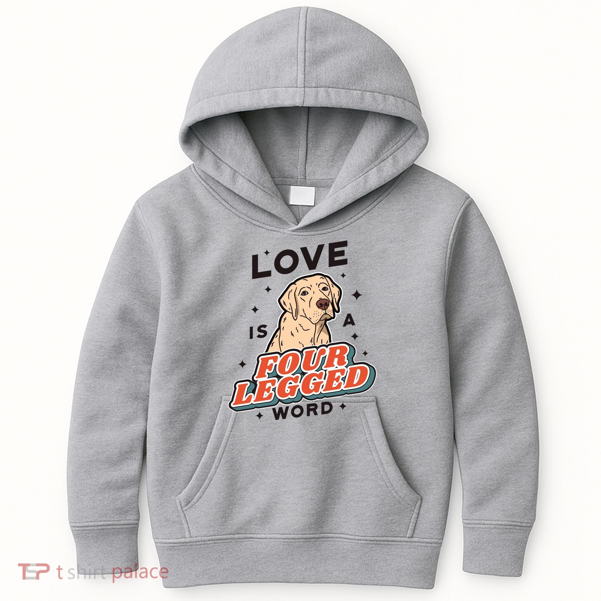 Love Is A Four Legged Word Kids Hoodie
