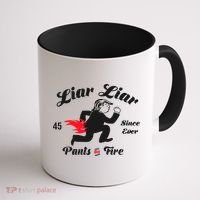 Liar Liar Pants On Fire Anti Trump Coffee Mug thumb 1