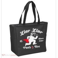 Liar Liar Pants On Fire Anti Trump Tote Bag thumb 2