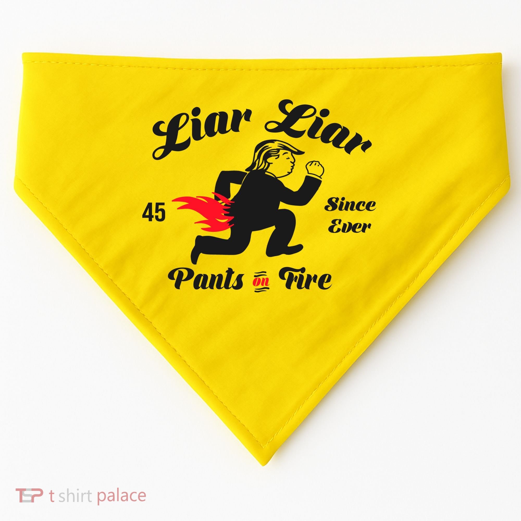Liar Liar Pants On Fire Anti Trump USA-Made Doggie Bandana