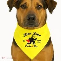 Liar Liar Pants On Fire Anti Trump USA-Made Doggie Bandana thumb 1