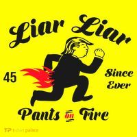 Liar Liar Pants On Fire Anti Trump Button thumb 1