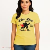 Liar Liar Pants On Fire Anti Trump Women's T-Shirt thumb 4