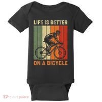 Life Is Better On A Bicycle Cycling Bike Baby Bodysuit thumb 0